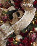 Rubans de Natal Efeito Dourado