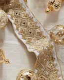Rubans de Natal Efeito Dourado