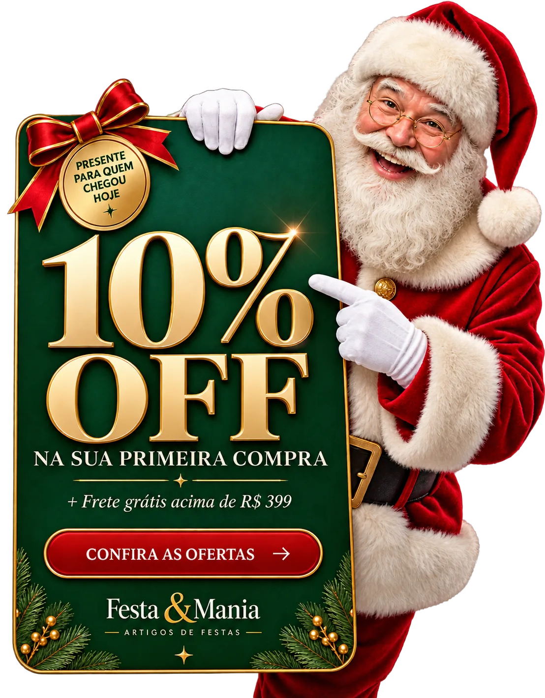 10% OFF na sua primeira compra - Festa & Mania